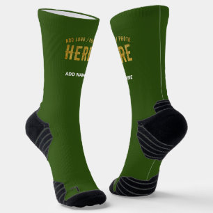 MODERNER STILVOLLER KUSTOM-WALD GRÜNE ÜBERPRÜFTE M SOCKEN