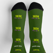 MODERNER STILVOLLER KUSTOM-WALD GRÜNE ÜBERPRÜFTE M SOCKEN (Oben)