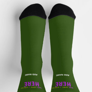 MODERNER STILVOLLER KUSTOM-WALD GRÜNE ÜBERPRÜFTE M SOCKEN