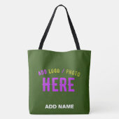 MODERNER STILVOLLER KUSTOM-WALD GRÜNE ÜBERPRÜFTE M TASCHE (Rückseite)