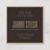 Moderner stilvoller Minimalismus der beruflichen Quadratische Visitenkarte (Rückseite)