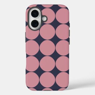 Moderner, stilvoller Pink Polka Dot iPhone 16 Hülle