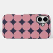 Moderner, stilvoller Pink Polka Dot Case-Mate iPhone Hülle (Rückseite (Horizontal))