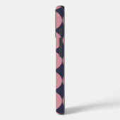 Moderner, stilvoller Pink Polka Dot Case-Mate iPhone Hülle (Rückseite / Links)