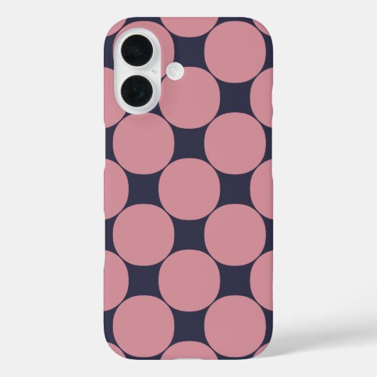 Moderner, stilvoller Pink Polka Dot Case-Mate iPhone Hülle (Rückseite)