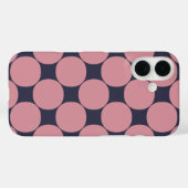Moderner, stilvoller Pink Polka Dot Case-Mate iPhone Hülle (Rückseite (Horizontal))