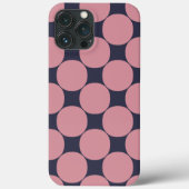 Moderner, stilvoller Pink Polka Dot Case-Mate iPhone Hülle (Rückseite)