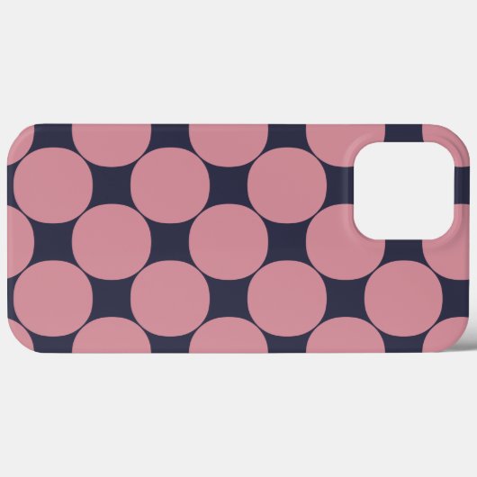 Moderner, stilvoller Pink Polka Dot Case-Mate iPhone Hülle (Rückseite (Horizontal))