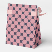 Moderner, stilvoller Pink Polka Dot Geschenkschachtel (Rückseite)