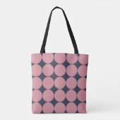 Moderner, stilvoller Pink Polka Dot Tasche (Rückseite)