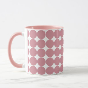 Moderner, stilvoller Pink Polka Dot Tasse