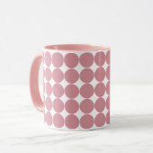 Moderner, stilvoller Pink Polka Dot Tasse (Vorderseite Links)