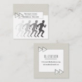 Moderner, stilvoller Running Personal Trainer Quadratische Visitenkarte (Vorne/Hinten)