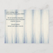 Moderner, stilvoller rustikaler Foto Abschluss Ankündigungspostkarte (Rückseite)