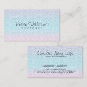 Moderner, stilvoller Strand mit Wasserwellen Visitenkarte (Vorne/Hinten)