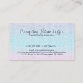 Moderner, stilvoller Strand mit Wasserwellen Visitenkarte (Rückseite)