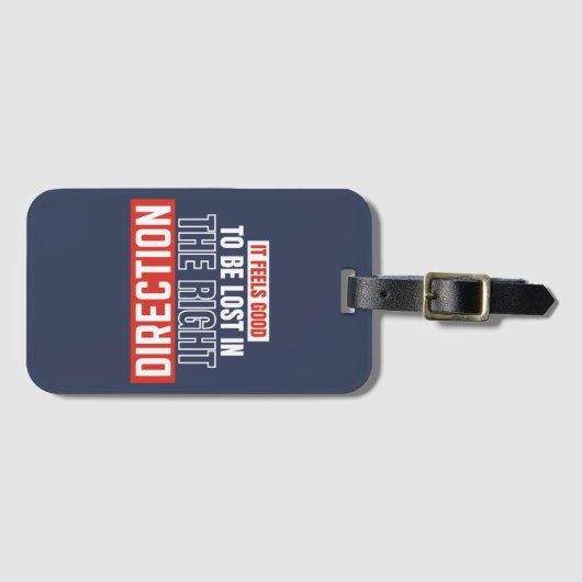 Moderner, stilvoller Traveller Backpacker Gepäckanhänger (Vorderseite (Horizontal))