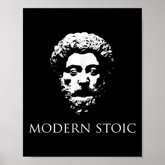 Moderner Stoiker mit Marcus Kaiser Aurelius Head Poster (Vorne)