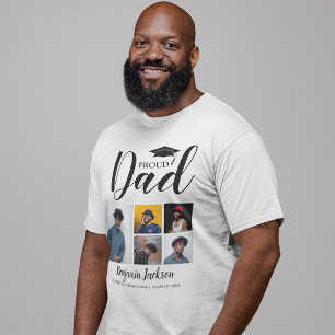Moderner stolzer Vater 5 Foto-Abschluss-T-Shirt T-Shirt