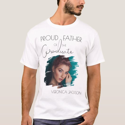 Moderner stolzer Vater des Absolventen | FOTO T-Shirt (Vorderseite)