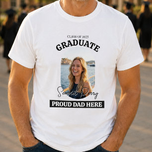 Moderner stolzer Vater hier Foto-Abschluss-T-Shi T-Shirt