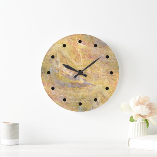 Moderner Stone-Hintergrund Große Wanduhr (Zuhause)