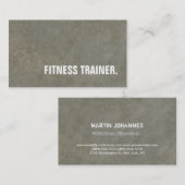 Moderner Stone Wall Grau Fitness Trainer Visitenkarte (Vorne/Hinten)