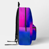 Moderner strahlender Aurora Effekt Blau Hot Pink N Bedruckter Rucksack (Links)