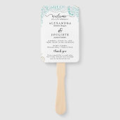 Moderner STRAND | Aquamarines Hochzeitsprogramm Ha Fächer (Vorderseite)