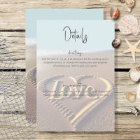 Moderner Strand mit Details zum Herzschrittweiser 