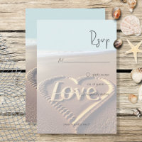 Moderner Strand mit Heart Vellum Style Wedding