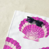 Moderner Strand mit Seashell Pink Muschel Strandtuch (Beispiel)