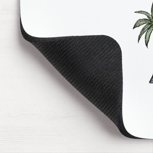 Moderner Strand mit tropischen Palmen Personalisie Mousepad (Ecke)