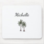 Moderner Strand mit tropischen Palmen Personalisie Mousepad (Vorne)