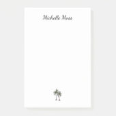 Moderner Strand Tropical Palm Trees Beach Elegante Post-it Klebezettel (Vorderseite)
