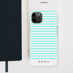 Moderner Streifen   Aqua Cyan Fun Contemporary Nam Case-Mate iPhone Hülle