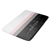 Moderner Streifen - Farbblock personalisieren Badematte (Schrägansicht)