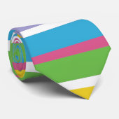 Moderner Streifen farbenfroher Sommer Angesagt Spa Krawatte (Gerollt)
