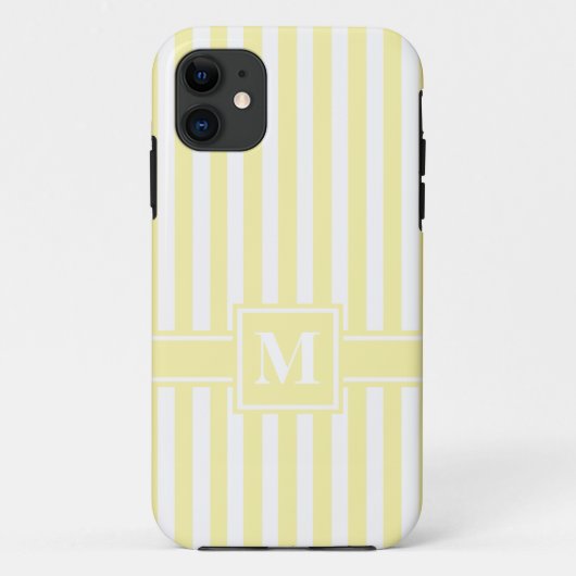 Moderner Streifen mit Monogramm Case-Mate iPhone Hülle (Rückseite)
