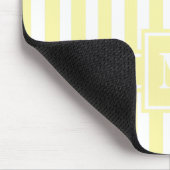 Moderner Streifen mit Monogramm Mousepad (Ecke)
