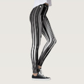 Moderner Streifen / Schwarz-weiße Leggings (Rechts)