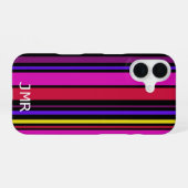 Moderner Strichcode-Designer für mehrere Farben iPhone 16 Hülle (Rückseite (Horizontal))