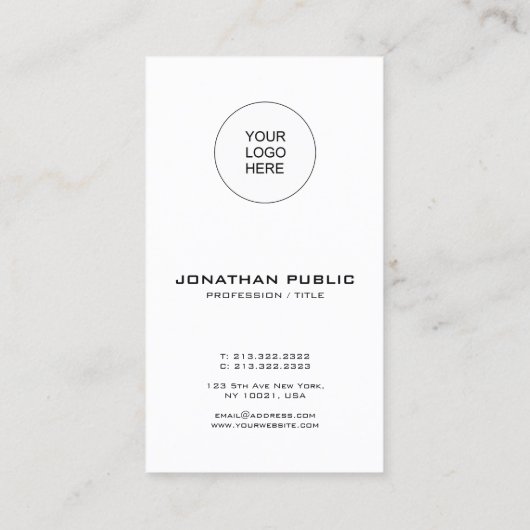 Moderner Strichcode für vertikale Vorlagen QR-Code Visitenkarte (Rückseite)