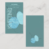 Moderner strickender Handwerks-Künstler Visitenkarte (Vorne/Hinten)