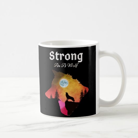 Moderner Strong Wolf Kaffeetasse (Rechts)