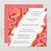 Moderner Strudel blühen Einladung (Vorne/Hinten)