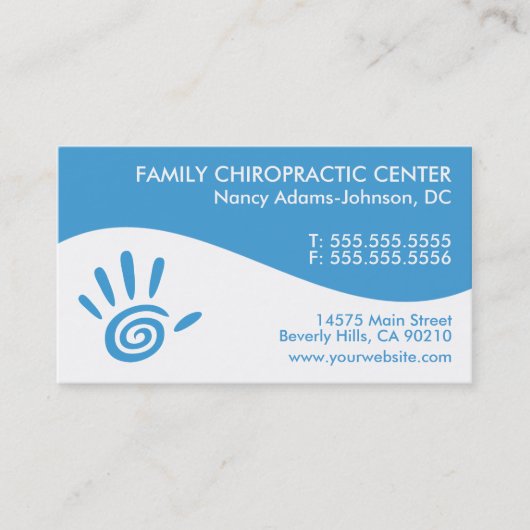 Moderner Strudel-bunte Chiropraktik-Visitenkarten Visitenkarte (Vorderseite)