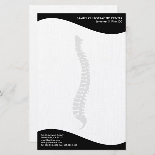 Moderner Strudel-seitliches Briefpapier (Vorne/Hinten)