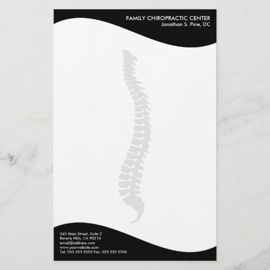 Moderner Strudel-seitliches Briefpapier (Vorderseite)