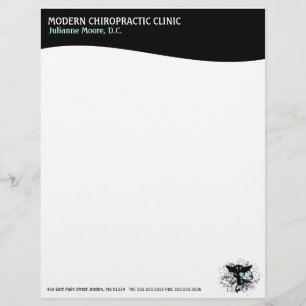Moderner Strudel-weiblicher Chiropraktik-Briefkopf Briefkopf